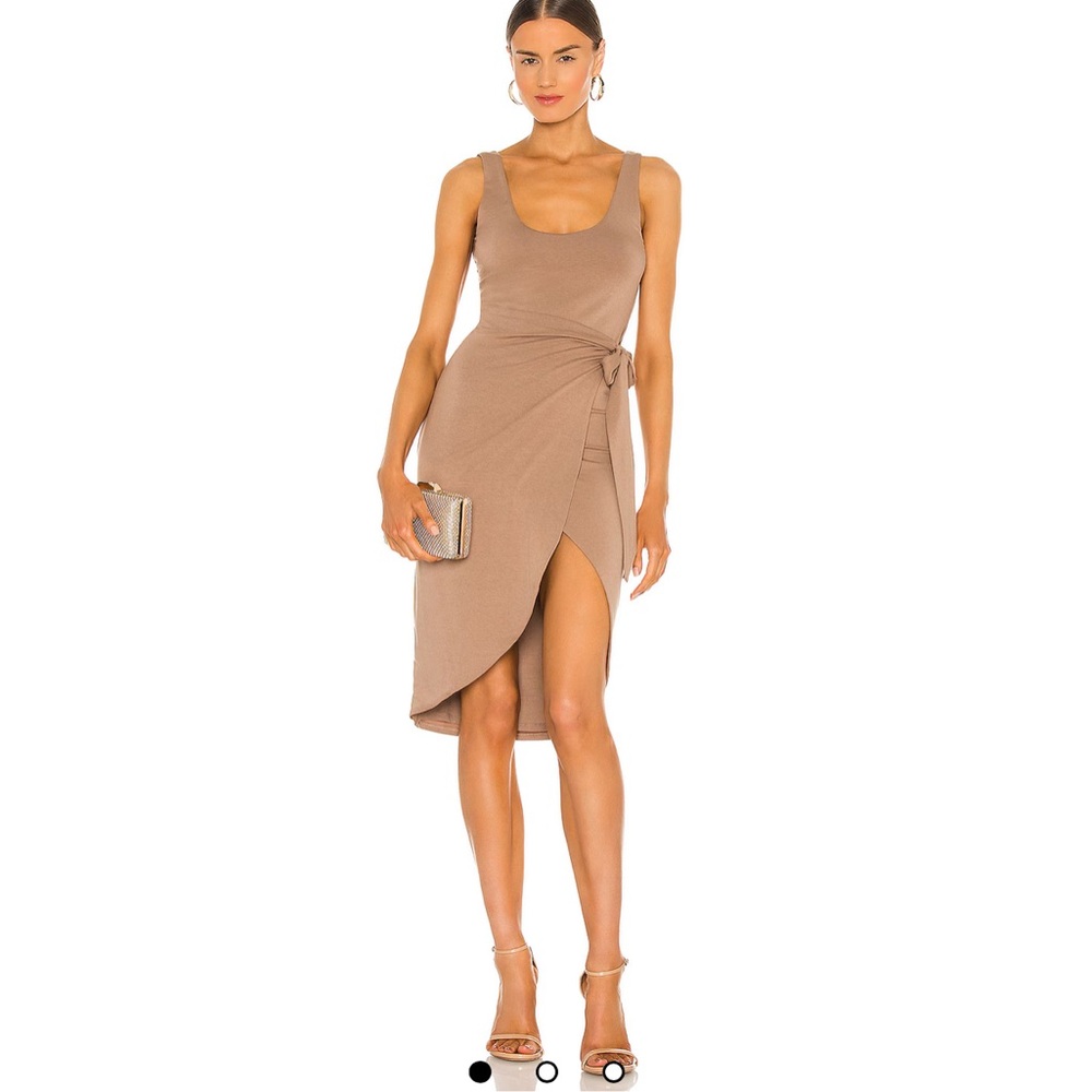 Lovers + Friends Kahlo Midi Dress in Tan